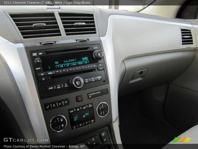 White / Light Gray/Ebony 2011 Chevrolet Traverse LT AWD