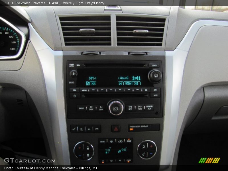 White / Light Gray/Ebony 2011 Chevrolet Traverse LT AWD