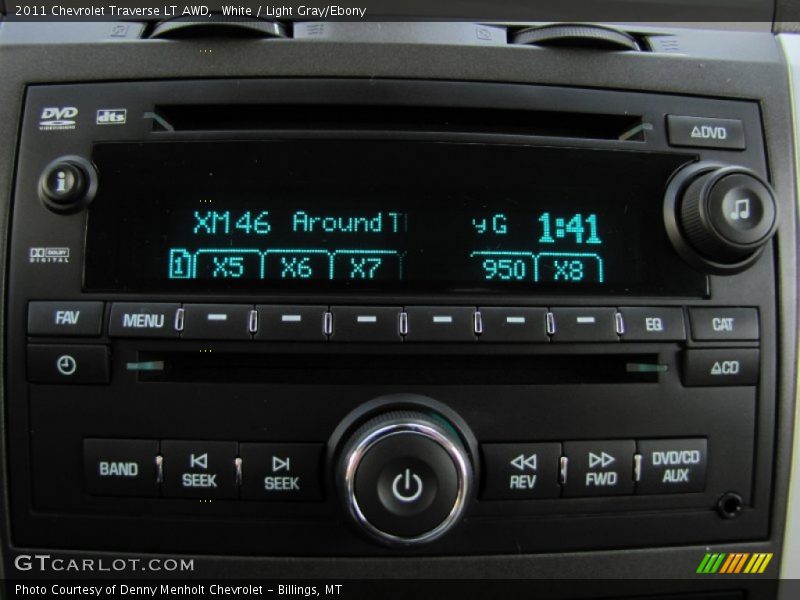 White / Light Gray/Ebony 2011 Chevrolet Traverse LT AWD