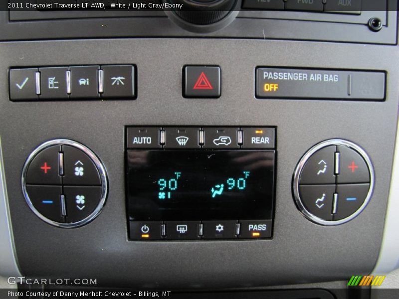 White / Light Gray/Ebony 2011 Chevrolet Traverse LT AWD