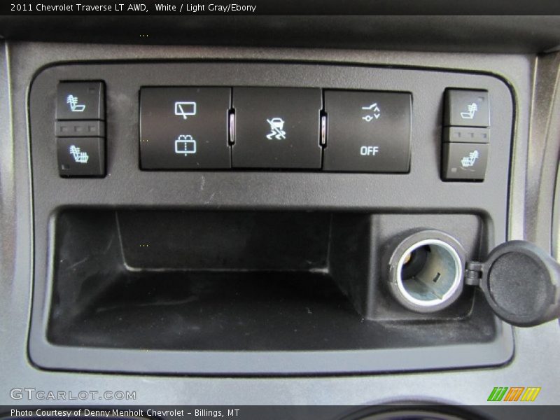 White / Light Gray/Ebony 2011 Chevrolet Traverse LT AWD