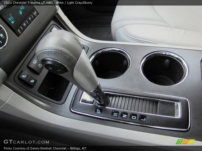 White / Light Gray/Ebony 2011 Chevrolet Traverse LT AWD