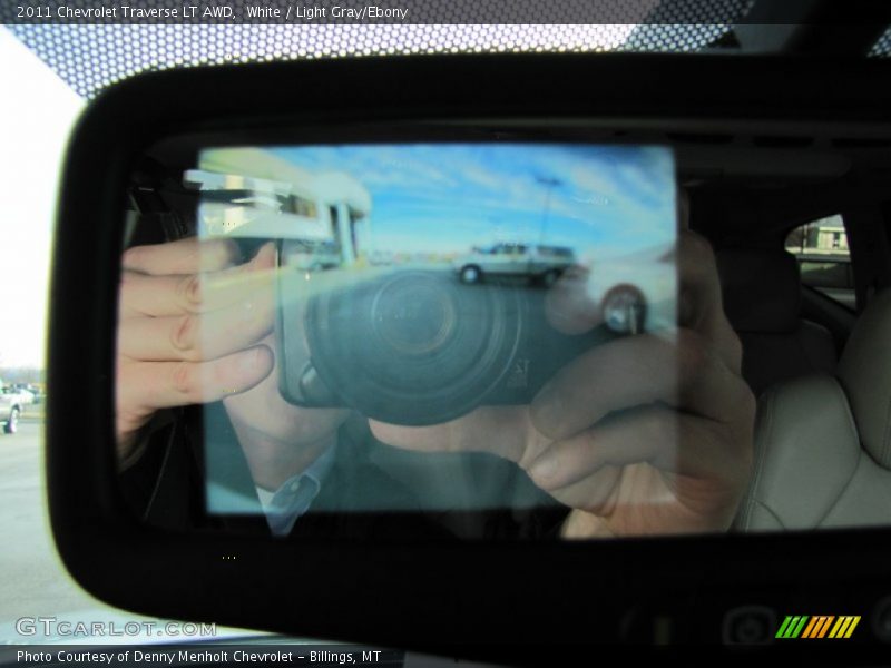 White / Light Gray/Ebony 2011 Chevrolet Traverse LT AWD