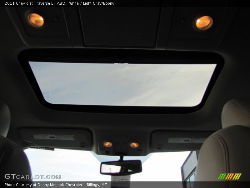 White / Light Gray/Ebony 2011 Chevrolet Traverse LT AWD