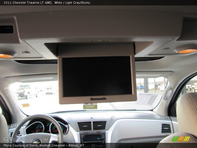 White / Light Gray/Ebony 2011 Chevrolet Traverse LT AWD