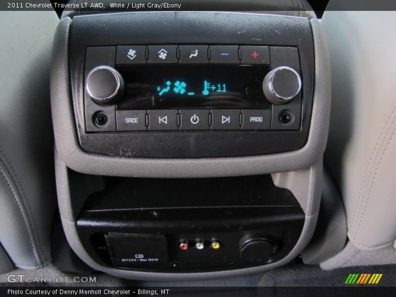 White / Light Gray/Ebony 2011 Chevrolet Traverse LT AWD
