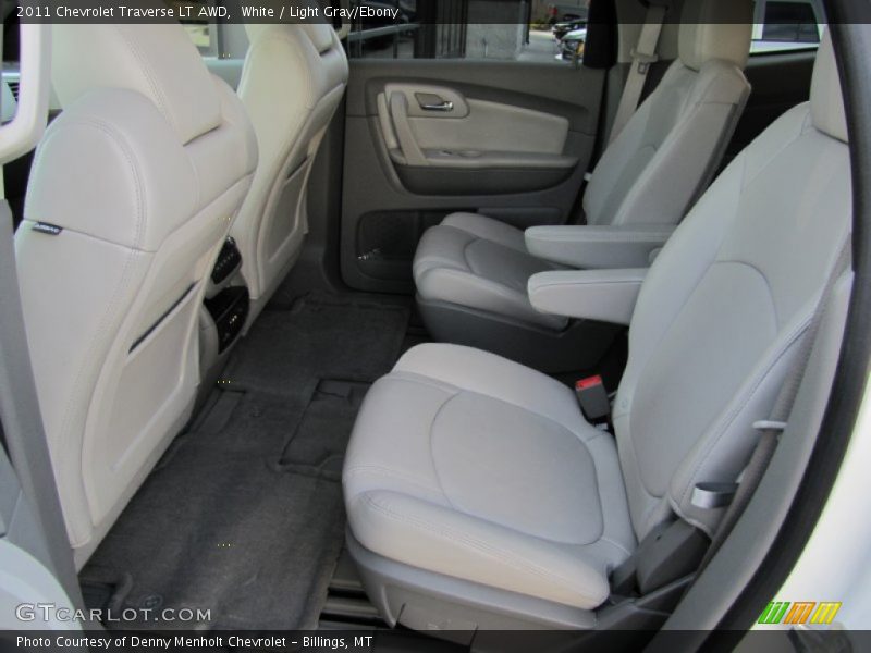 White / Light Gray/Ebony 2011 Chevrolet Traverse LT AWD