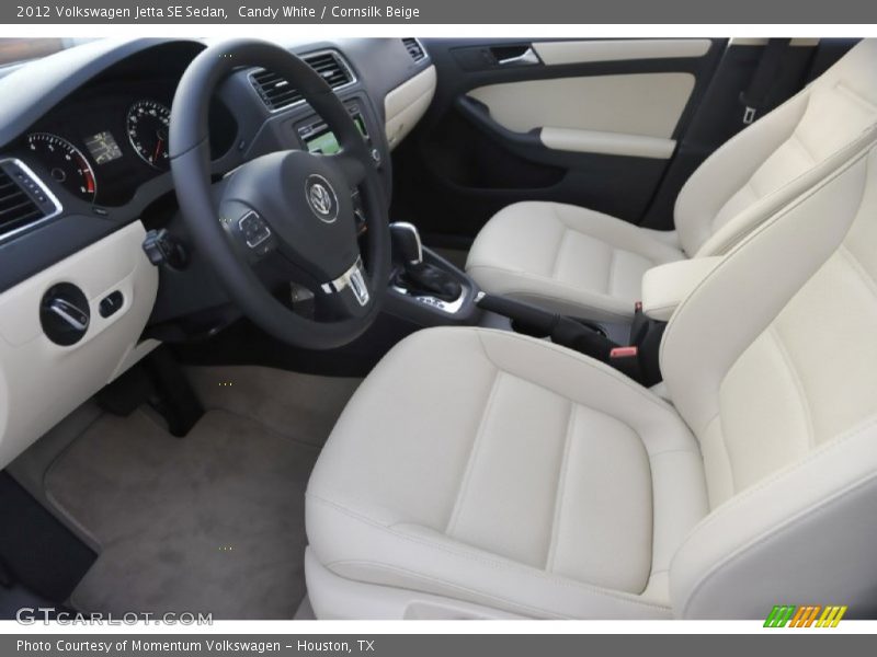 Candy White / Cornsilk Beige 2012 Volkswagen Jetta SE Sedan