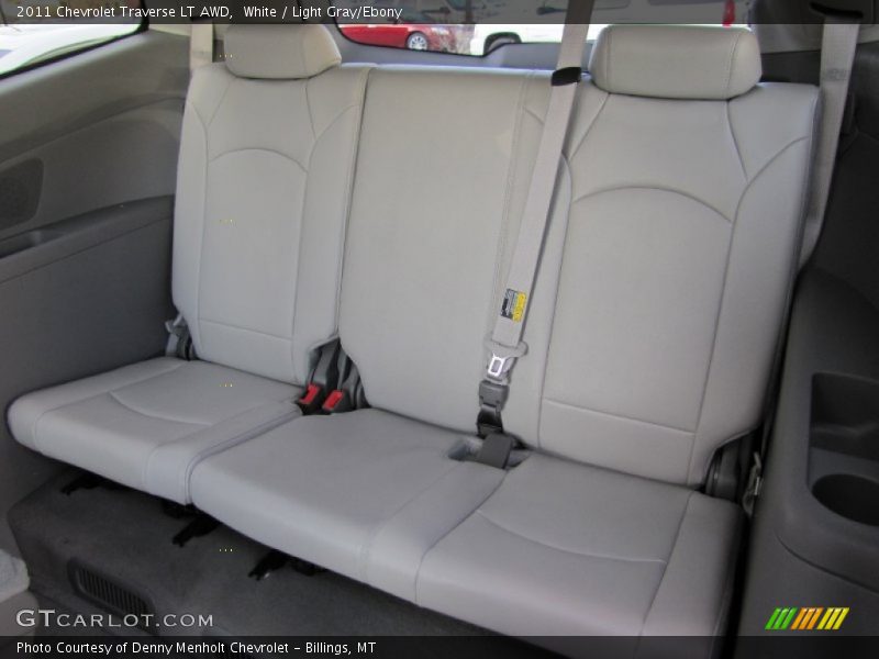 White / Light Gray/Ebony 2011 Chevrolet Traverse LT AWD