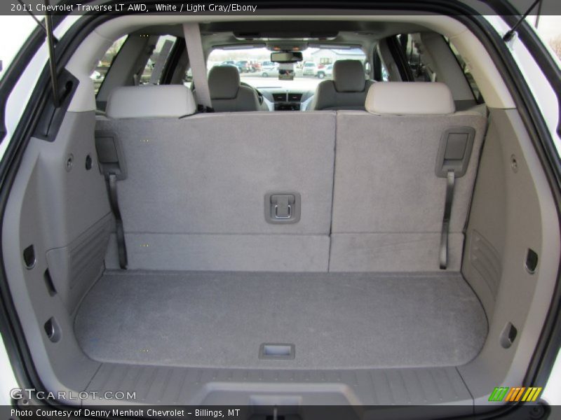 White / Light Gray/Ebony 2011 Chevrolet Traverse LT AWD