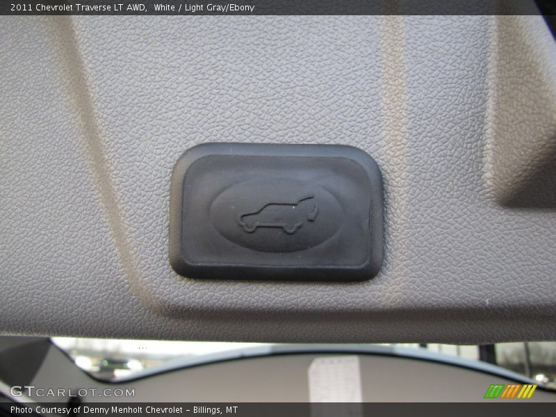 White / Light Gray/Ebony 2011 Chevrolet Traverse LT AWD
