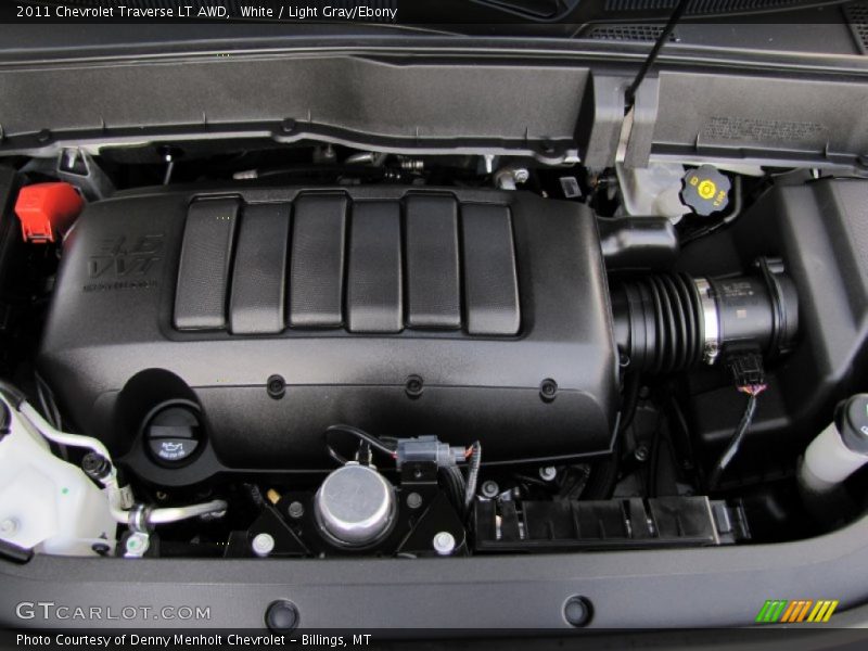 White / Light Gray/Ebony 2011 Chevrolet Traverse LT AWD