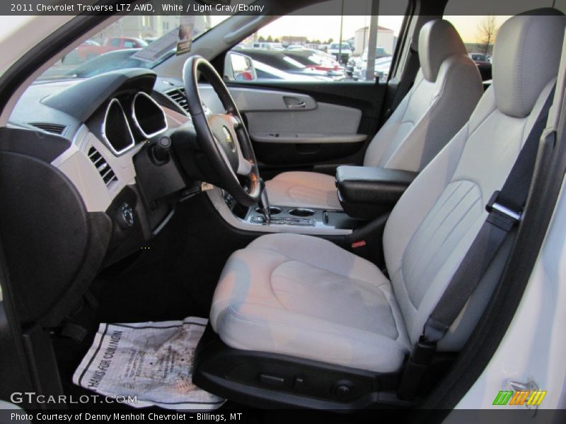 White / Light Gray/Ebony 2011 Chevrolet Traverse LTZ AWD
