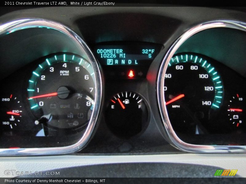 White / Light Gray/Ebony 2011 Chevrolet Traverse LTZ AWD