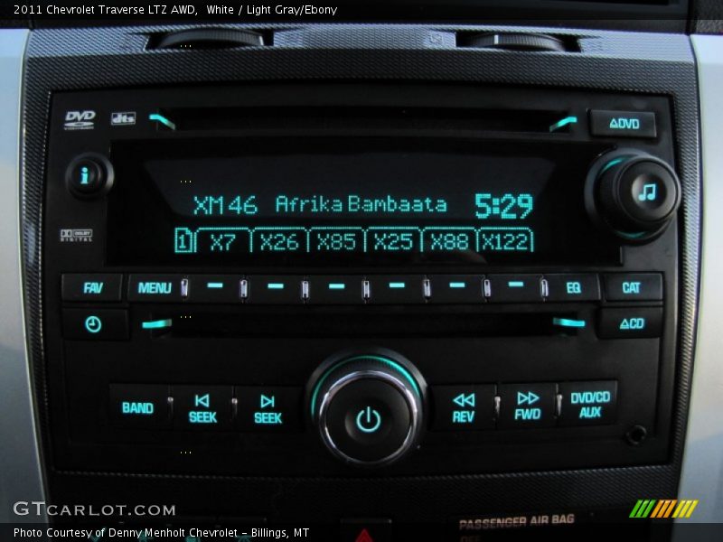 White / Light Gray/Ebony 2011 Chevrolet Traverse LTZ AWD