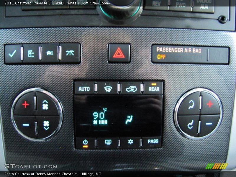 White / Light Gray/Ebony 2011 Chevrolet Traverse LTZ AWD