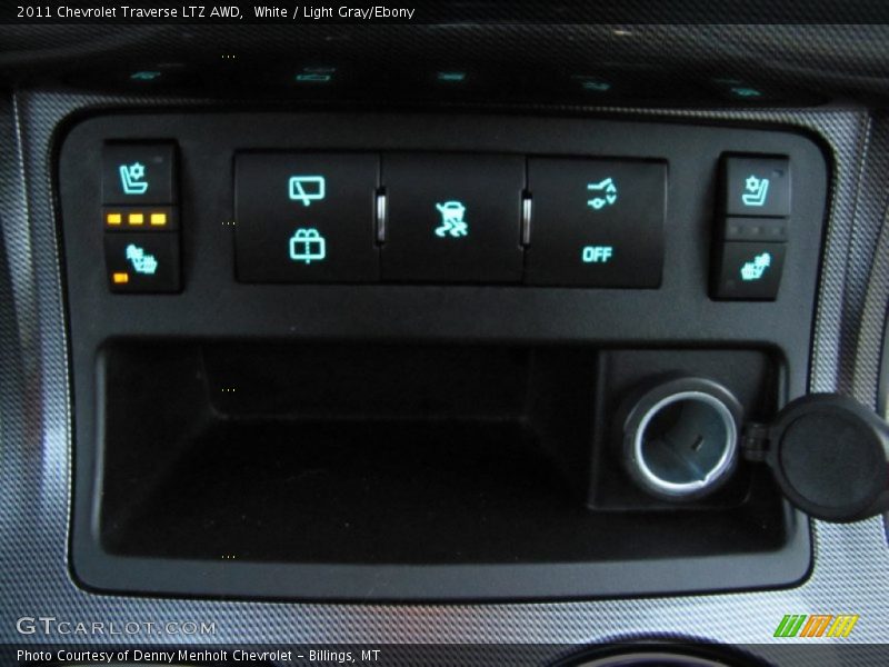 White / Light Gray/Ebony 2011 Chevrolet Traverse LTZ AWD