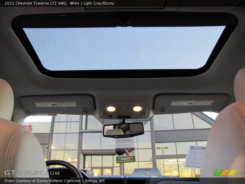 White / Light Gray/Ebony 2011 Chevrolet Traverse LTZ AWD