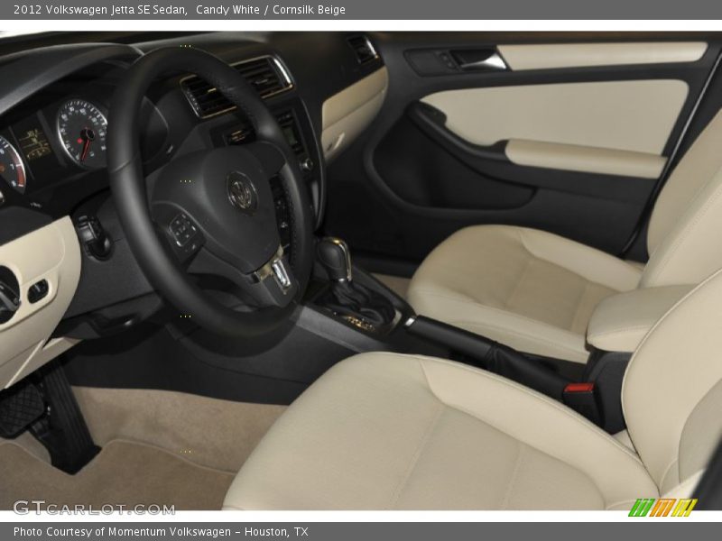 Candy White / Cornsilk Beige 2012 Volkswagen Jetta SE Sedan