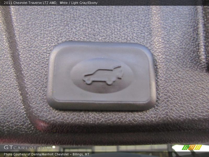 White / Light Gray/Ebony 2011 Chevrolet Traverse LTZ AWD