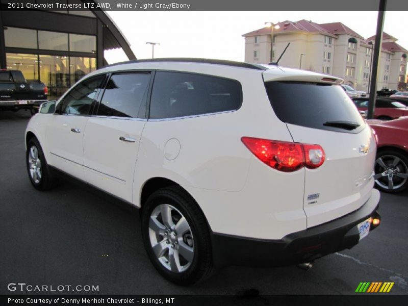 White / Light Gray/Ebony 2011 Chevrolet Traverse LTZ AWD