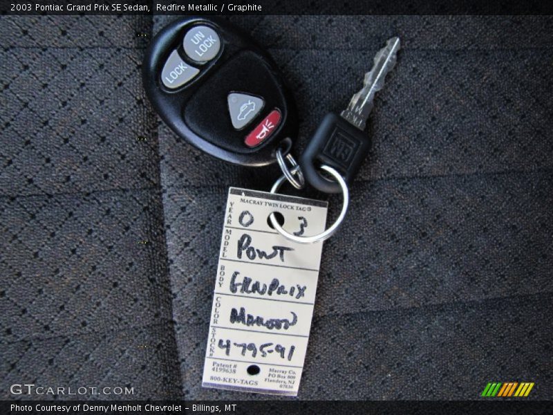 Keys of 2003 Grand Prix SE Sedan