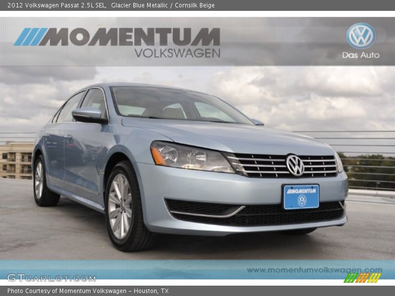 Glacier Blue Metallic / Cornsilk Beige 2012 Volkswagen Passat 2.5L SEL