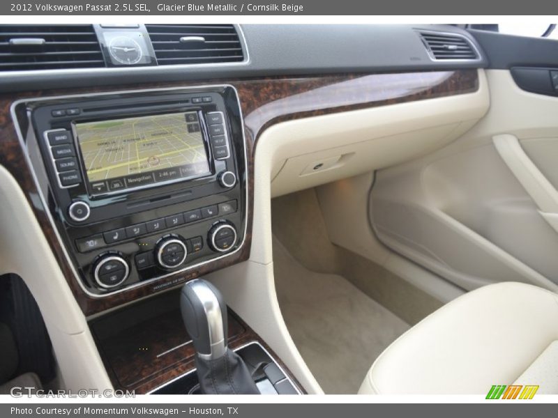 Glacier Blue Metallic / Cornsilk Beige 2012 Volkswagen Passat 2.5L SEL