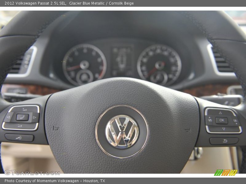 Glacier Blue Metallic / Cornsilk Beige 2012 Volkswagen Passat 2.5L SEL