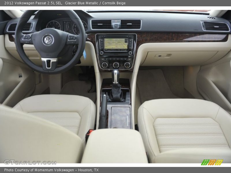 Glacier Blue Metallic / Cornsilk Beige 2012 Volkswagen Passat 2.5L SEL