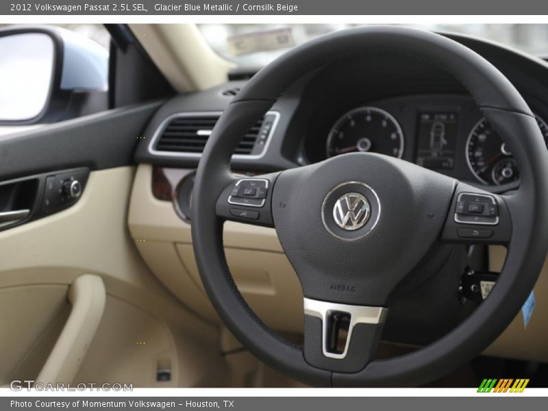 Glacier Blue Metallic / Cornsilk Beige 2012 Volkswagen Passat 2.5L SEL