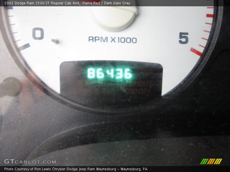 Flame Red / Dark Slate Gray 2003 Dodge Ram 2500 ST Regular Cab 4x4