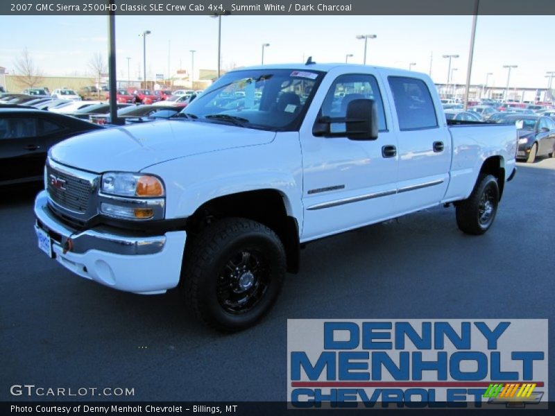Summit White / Dark Charcoal 2007 GMC Sierra 2500HD Classic SLE Crew Cab 4x4