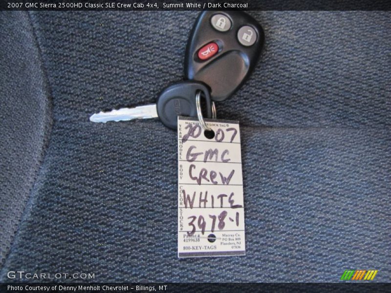 Keys of 2007 Sierra 2500HD Classic SLE Crew Cab 4x4