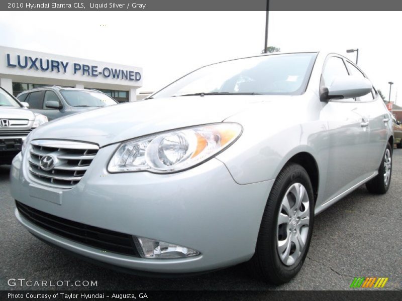 Liquid Silver / Gray 2010 Hyundai Elantra GLS