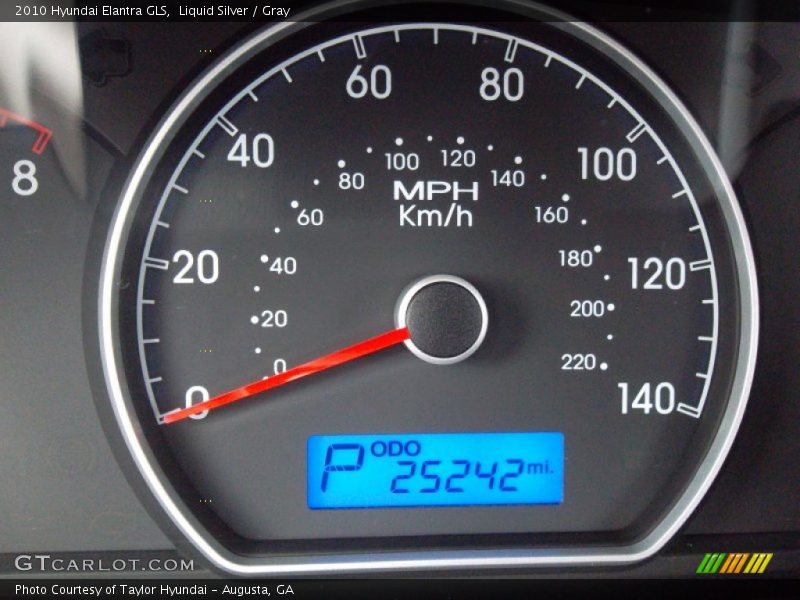 Liquid Silver / Gray 2010 Hyundai Elantra GLS