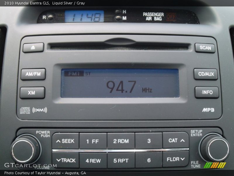 Liquid Silver / Gray 2010 Hyundai Elantra GLS