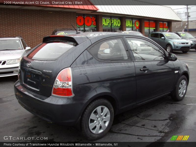 Charcoal Gray / Black 2008 Hyundai Accent GS Coupe