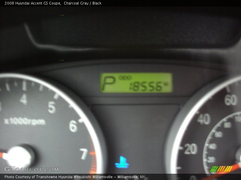 Charcoal Gray / Black 2008 Hyundai Accent GS Coupe