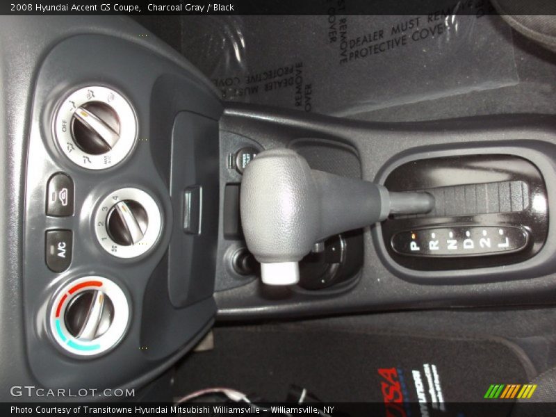 Charcoal Gray / Black 2008 Hyundai Accent GS Coupe
