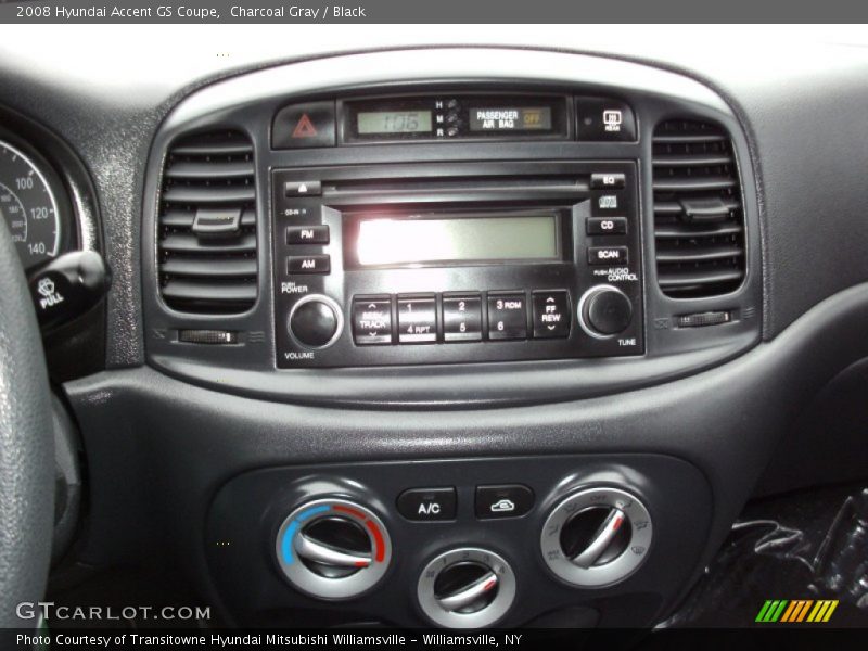 Charcoal Gray / Black 2008 Hyundai Accent GS Coupe