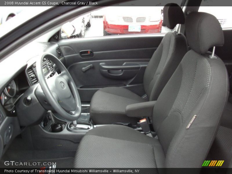 Charcoal Gray / Black 2008 Hyundai Accent GS Coupe