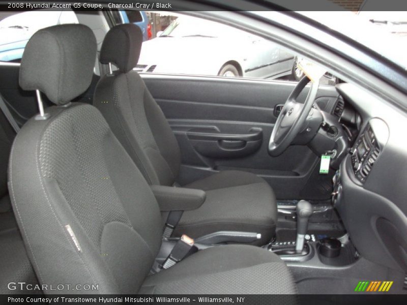 Charcoal Gray / Black 2008 Hyundai Accent GS Coupe
