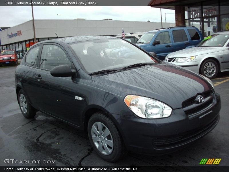 Charcoal Gray / Black 2008 Hyundai Accent GS Coupe
