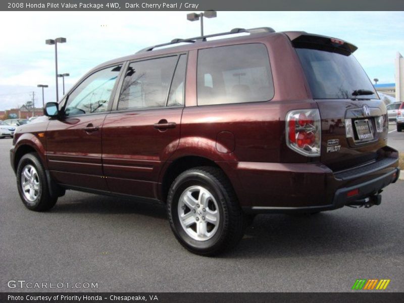 Dark Cherry Pearl / Gray 2008 Honda Pilot Value Package 4WD