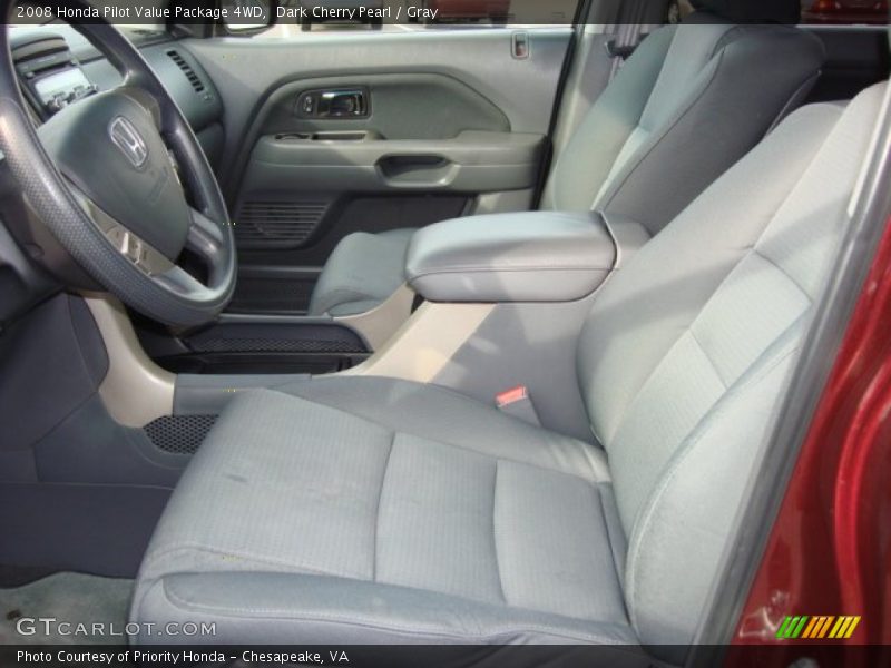 Dark Cherry Pearl / Gray 2008 Honda Pilot Value Package 4WD