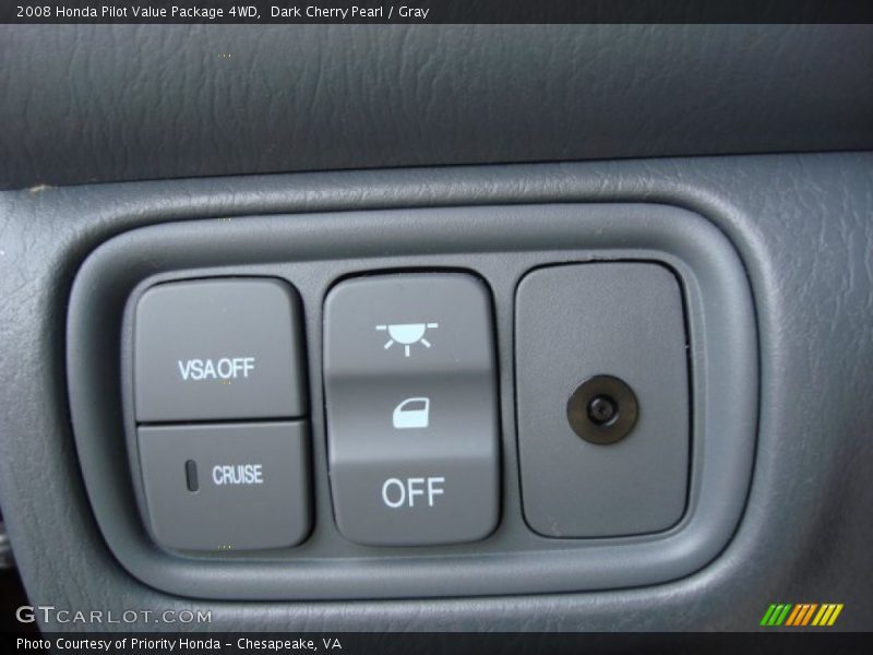 Dark Cherry Pearl / Gray 2008 Honda Pilot Value Package 4WD