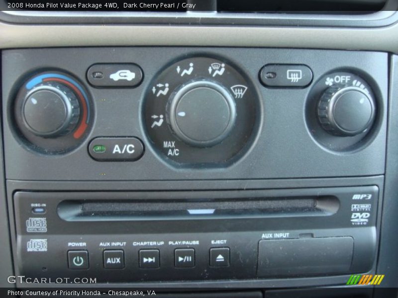Dark Cherry Pearl / Gray 2008 Honda Pilot Value Package 4WD