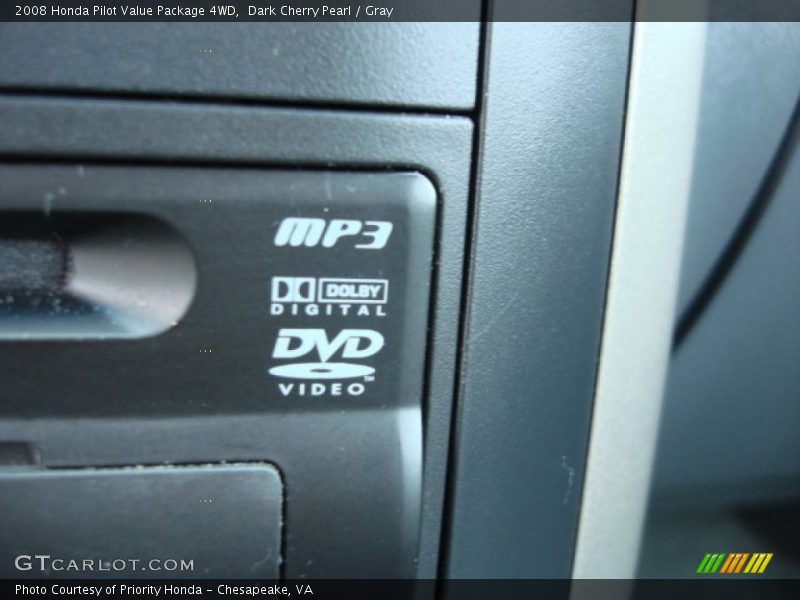 Dark Cherry Pearl / Gray 2008 Honda Pilot Value Package 4WD