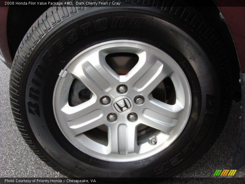 Dark Cherry Pearl / Gray 2008 Honda Pilot Value Package 4WD